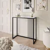 PRIME Konsole 80 cm Hochglanz Schwarz / Weiß hochglanz Produktbild-Vorschau 1