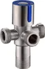 A 3-way angle valve made of stainless steel. Náhľad obrázku produktu