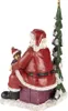 Clayre & Eef Figur Weihnachtsmann 16x13x22 cm Rot Grün Produktbild-Vorschau 4