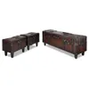 vidaXL Ensemble de coffres-sièges 3 pcs. Marron Voir les images du produit 4