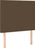 vidaXL Kopfteil Dunkelbraun 90x5x118/128 cm Stoff Produktbild-Vorschau 1