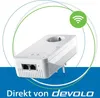 A Devolo Magic 2 LAN triple powerline adapter is shown, with marketing graphics and text. Podgląd zdjęcia produktu