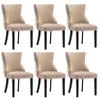 Six beige dining chairs are arranged in two rows of three against a white background. Produktbild-Vorschau