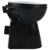 A side view of a black toilet. Produktbild-Vorschau