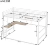 Hochbett, 90x200cm Bettgestell Metallbett, Eisenbett, Produktbild-Vorschau 2