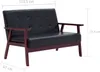 vidaXL 2-Sitzer-Sofa Schwarz Kunstleder Produktbild-Vorschau 5