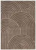 Tapiso Kurzflorteppich LINEA 3D Wellenmuster taupe Produktbild-Vorschau 2
