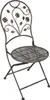 A single folding chair with a decorative floral design on a white background. Podgląd zdjęcia produktu