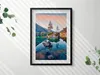 Schöne Bergsee Landschaft– Wandbild mit Rahmen – Gerahmtes Produktbild-Vorschau 2
