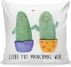 Mr. & Mrs. Panda Kissen 40x40 Kaktus Liebe - Weiß - Produktbild-Vorschau 1