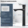Homelody Wasserhahn Bad Schwarz,Waschtischarmatur Produktbild-Vorschau 13