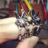 Vintage Hase Mittelfinger Knuckle Öffnungsring Paare Produktbild-Vorschau 2