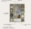 Kleiderschrank >Lepini< in Weiß, Dekorfolie - Produktbild-Vorschau 11