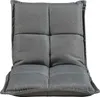 A dark gray floor chair is shown from the front against a white background. Voir les images du produit