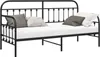 vidaXL Struttura letto da giorno nera 75 x 190 cm Acciaio Anteprima dell’immagine prodotto 1