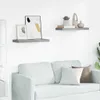 vidaXL Plovoucí nástěnné police 2 ks. Šedá 60x23,5x3,8cm Náhled obrázku produktu 2
