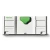 A white Festool Systainer storage box with a green latch is shown against a white background. Produktbild-Vorschau