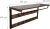 Relaxdays Wandgarderobe, 10 Haken, Ablage & Kleiderstange, Produktbild-Vorschau 4