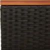 Tavolini da giardino 2 pezzi nero 55x34x37cm poly rattan Anteprima dell’immagine prodotto 8