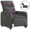 Massagesessel Elektrisch Dunkelgrau Stoff Produktbild-Vorschau 1
