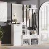 Šatní skříň STILVORA do chodby s botníkem a zrcadlem, věšák Náhled obrázku produktu 1