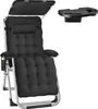 Chaise longue pliable CLOUD II avec pare-soleil - noir, par Voir les images du produit 1