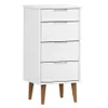 vidaXL Szafka z szufladami MOLDE biała 40x35x82 cm lite Podgląd zdjęcia produktu 1