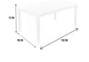 Dmora Gartentisch Maratea 150x90x72 cm Weiß, 6 Plätze Produktbild-Vorschau 3