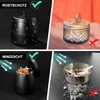 Aschenbecher, Tischaschenbecher, Edelstahl Aschenbecher mit Produktbild-Vorschau 3