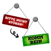 Bitte nicht stören - Komm rein Wendeschild in Grün und Rot Produktbild-Vorschau 2