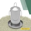Zona agricola Abbeveratoio per polli in acciaio inox 4 L Anteprima dell’immagine prodotto 2