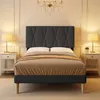 Letto imbottito BEALIFE 120x200 cm con testiera regolabile Anteprima dell’immagine prodotto 7