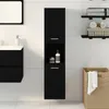 Badezimmer Wandschrank Schwarz Eiche 30x30x130 cm aus Produktbild-Vorschau 3
