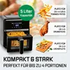 A GOURMETMAXX air fryer is shown with various food items and text overlays describing its capacity and what it can cook. Anteprima dell’immagine prodotto