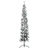 vidaXL Künstlicher Halb-Weihnachtsbaum mit Schnee Schlank Produktbild-Vorschau 8