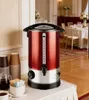 A red and silver beverage dispenser sits on a table in a room set up for an event. Náhled obrázku produktu