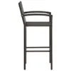 A side view of a single brown bar stool. Voir les images du produit