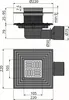 AlcaPlast Bodenablauf 105x105mm DN50 mit Geruchsverschluss Produktbild-Vorschau 3
