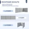 Outsunny Windschutz Camping Sichtschutz mit 4 Stahlstangen Produktbild-Vorschau 4