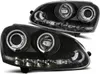 LED Angel Eyes svetlomety pre VW Golf 5 03-09 čierne Náhľad obrázku produktu 1