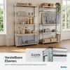 Steckregal Werkstattregal 2000x1200x600 mm, 5 Ebenen, Farbe Produktbild-Vorschau 2