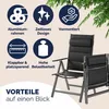 CASARIA® Gartenstühle 2er Set Klappbar Gepolstert Alu 8- Produktbild-Vorschau 9