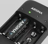 Close-up of a battery charger with a battery inserted. Produktbild-Vorschau