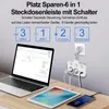 6v1 prodlužovací kabel s jednotlivými vypínači, zásuvka s Náhled obrázku produktu 3
