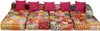vidaXL 4-sedačka Modular Pouf Patchwork Fabric Náhled obrázku produktu 2
