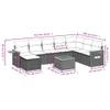 9-tlg. Garten-Sofagarnitur mit Kissen Beige Poly Rattan Produktbild-Vorschau 10