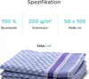 A close-up view of folded towels with specifications listed above. Anteprima dell’immagine prodotto