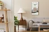 Wohnzimmer-Bild Leinwand Uhr Geräuschlos 30x60 Gemälde Tier Produktbild-Vorschau 3