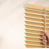 Naturholz Holzjalousie 100x140 cm Jalousie aus Holz 25 mm Produktbild-Vorschau 3