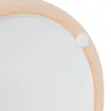A close-up view of the edge of a white ceramic pot with a light brown rim and a small white circular foot. Produktbild-Vorschau